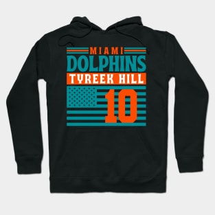 Miami Dolphins Tyreek Hill 10 American Flag Football Hoodie